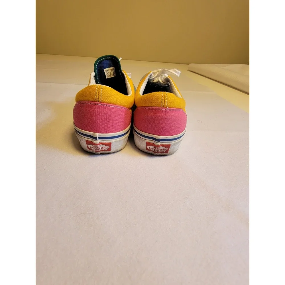 Vans Era Multi Color Block Canvas Skate Shoes Blue Yellow Pink Mens 6.5 Womens 8